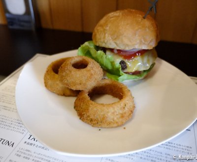 Doug’s Burger (Miyako-jima), Beef burger and onion rings