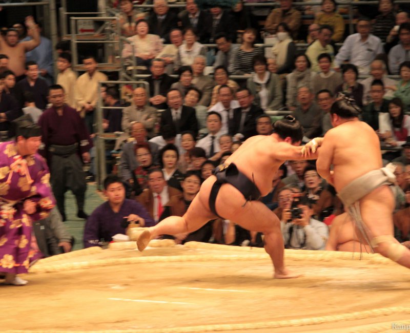 Sumo tournament in Osaka, Sumo bout 4 Sumo tournament in Osaka, Sumo bout 4