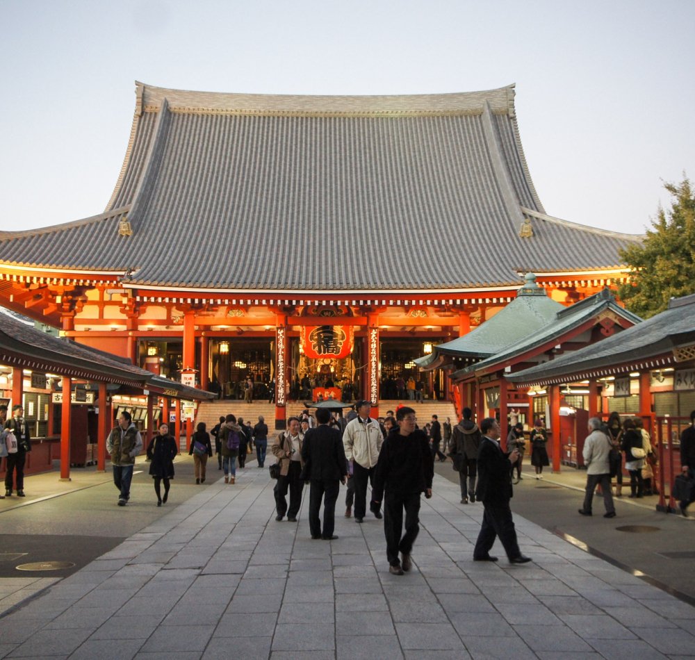 Senso-ji, Kaminarimon and pagoda Senso-ji, Kaminarimon and pagoda