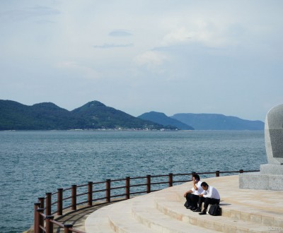 Takamatsu, View on the Seto Inland Sea from the port