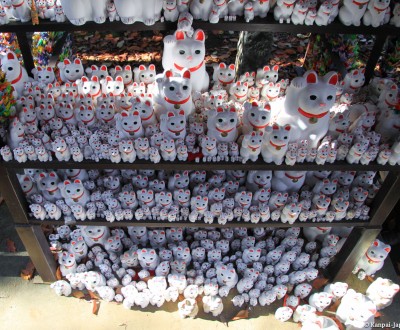 Gotoku-ji (Tokyo), Maneki-Neko cats statues