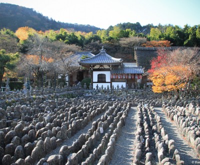 Adashino Nenbutsu-ji (Kyoto), Sai'in no Kawara enclosure in autumn