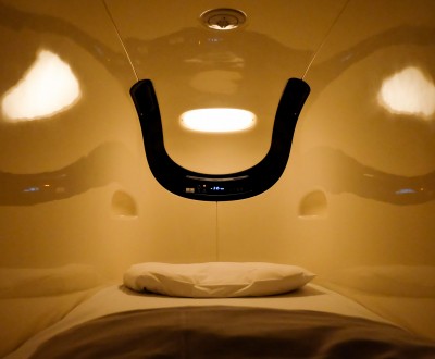 Capsule Hotel, Inside view of a capsule