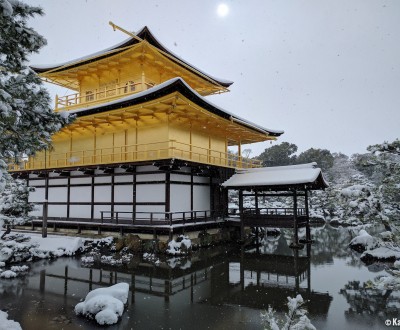 Kinkakuji Winter Snow