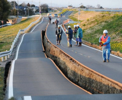 Earthquake Japan Road