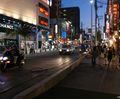 Naha, Kokusai-dori at night