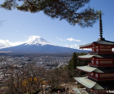 Arakurayama Sengen Shrine, Chureito Pagoda and Mount Fuji