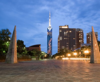 Fukuoka Tower at night