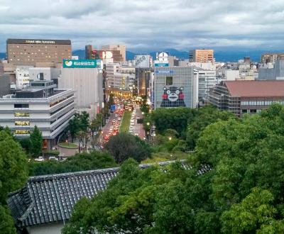 Kumamoto and the mascot Kumamon