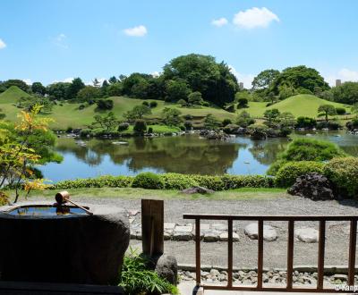 View on Suizen-ji Joju-en garden from the teahouse
