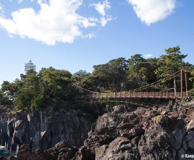 Jogasaki Coast, View on Kadowaki suspended bridge