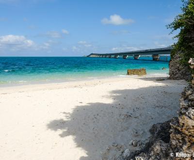 Miyakojima (Okinawa), Nishihenna Cape and Ikema Bridge in the north-west of the island