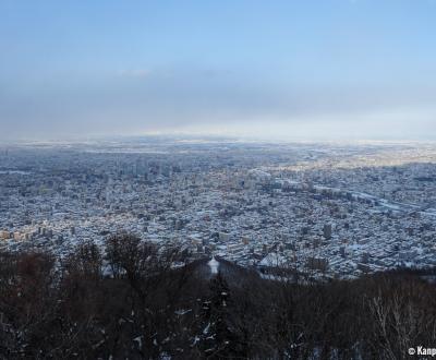 Mount Moiwa, Panoramic view on Sapporo in winter