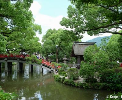 Dazaifu Tenman-gu, Taiko-bashi arch bridge at the entrance of the shrine grounds