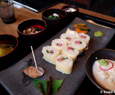 Restaurant Nikko Yubamaki Zen, Lunch set with yuba and Tochigi beef maki 