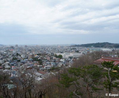 Akita, View on the city from Kubota Castle turret in Senshu Park 