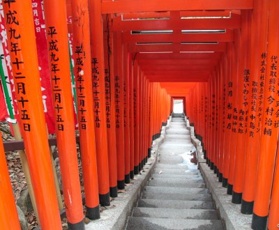 Hie-jinja (Tokyo), Vermilion torii gates alley at the secondary Inari shrine