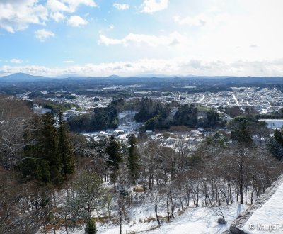 Nihonmatsu (Fukushima), Panorama on the city from the castle park's ruins