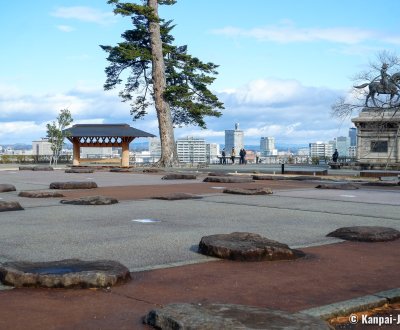 Sendai Castle, Main esplanade on the premises on Mount Aoba