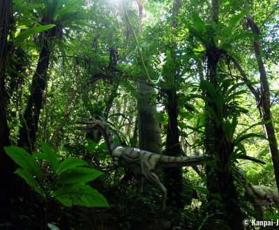 Dino Park (Nago, Okinawa), Dinosaurs replicas in Yanbaru Forest