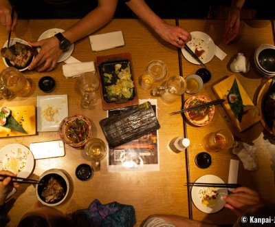 Table at an izakaya pub of Tokyo