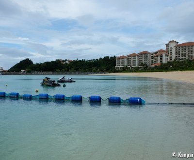 Cape Busena (Nago, Okinawa Honto), View on the beach and The Busena Terrace Hotel
