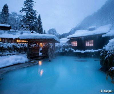 Tsuru-no-yu Onsen (Akita), Open air Konyoku bath (Official picture)