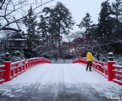 Hirosaki (Aomori), Sugi-no-Ohashi bridge in the castle's park