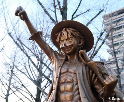 One Piece Kumamoto Revival Project (Kyushu), Statue of Luffy in the city center of Kumamoto