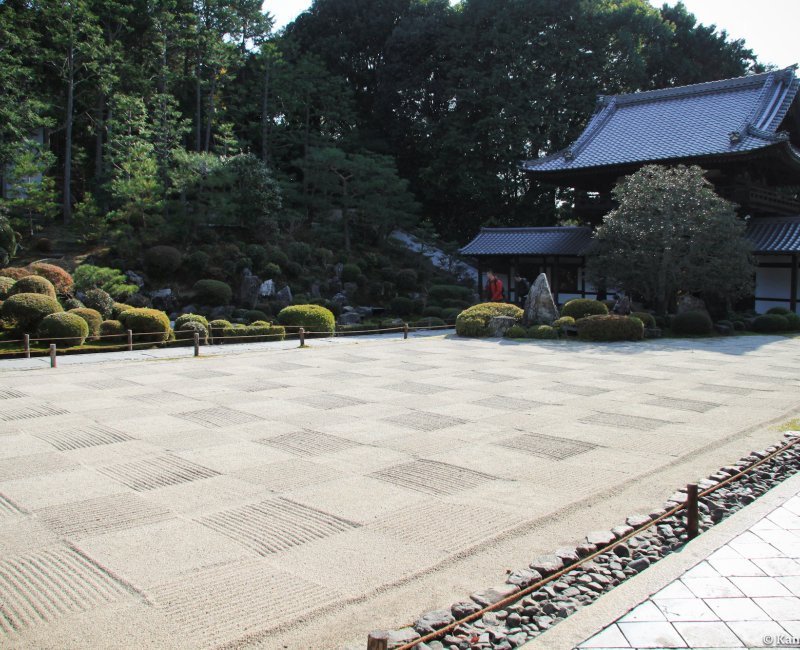 Tofuku-ji (Kyoto), Dry garden with grid pattern Tofuku-ji (Kyoto), Dry garden with grid pattern
