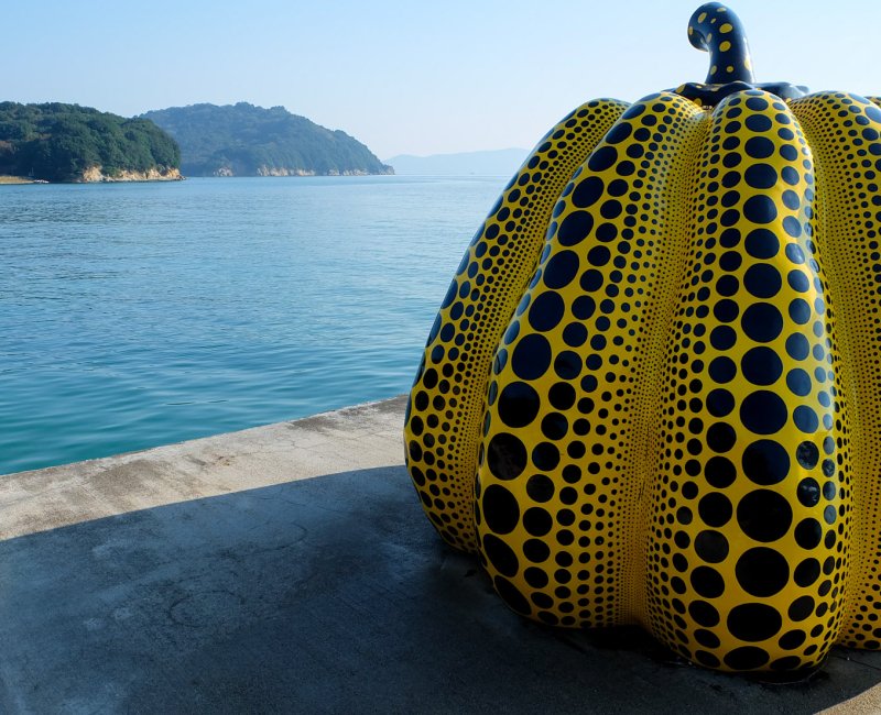 Naoshima (Seto Inland Sea), Kabocha by Yayoi Kusama