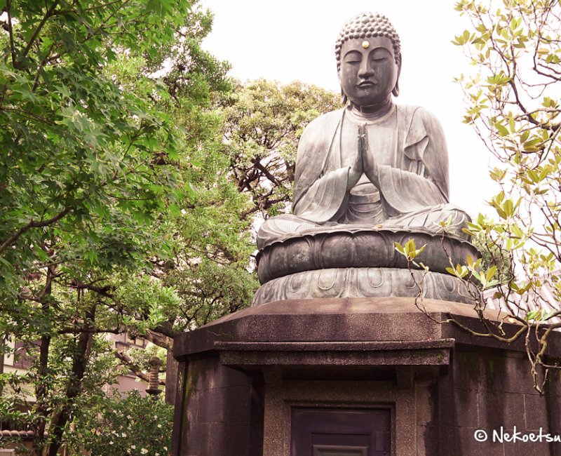 Yanaka (Tokyo), Buddha bronze statue at Tenno-ji temple