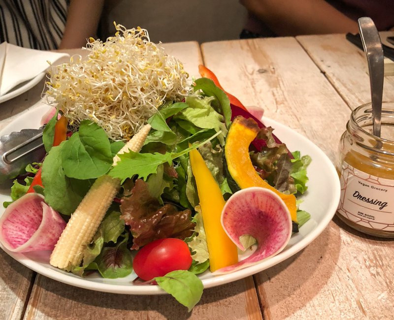 Vegan salad at Ain Soph