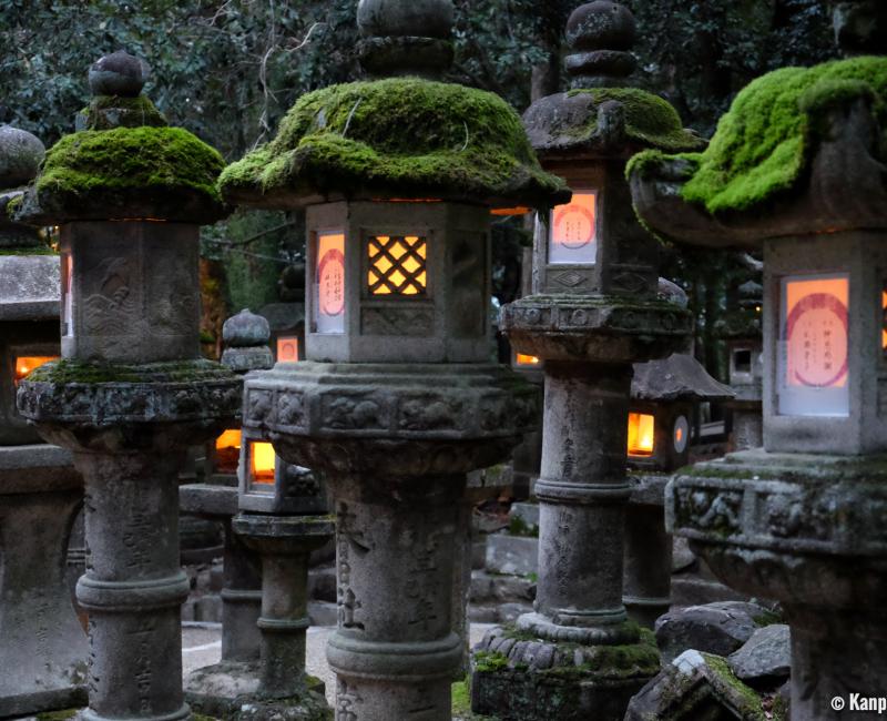 Nara, Kasuga Taisha, Setsubun Mantoro, Stone Lanterns