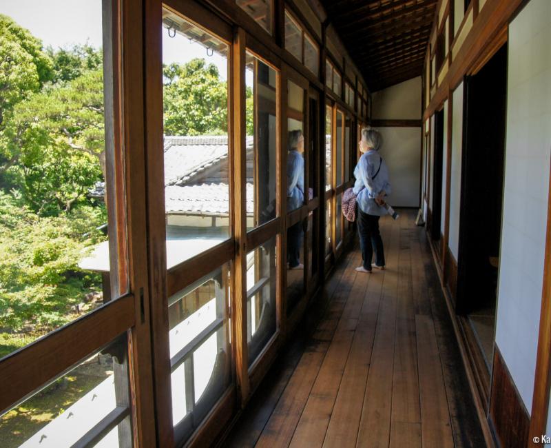 Kyu Asakura House in Shibuya, First floor wooden corridor