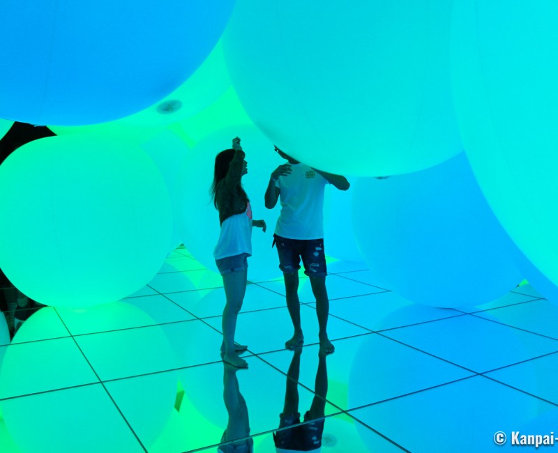 teamLab Planets (Tokyo), Expanding Three-Dimensional Existence in Transforming Space - Flattening 3 Colors and 9 Blurred Colors, Free Floating