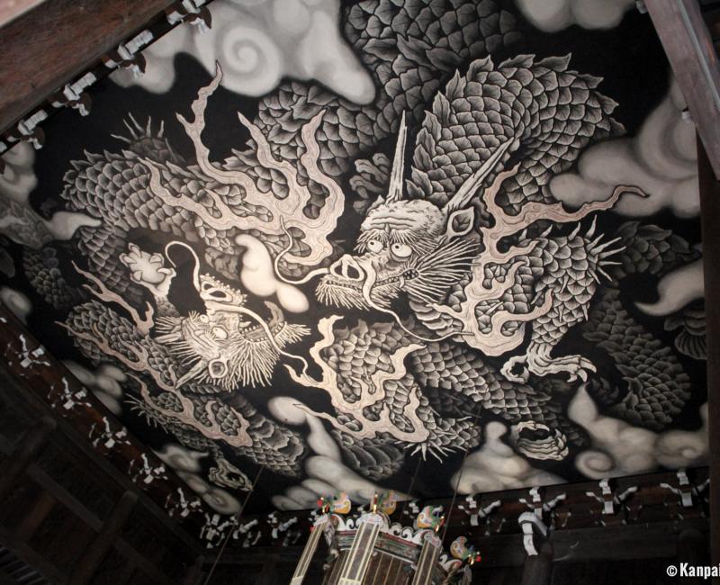 Kennin-ji (Kyoto), Twin Dragons painting by Koizumi Junsaku
