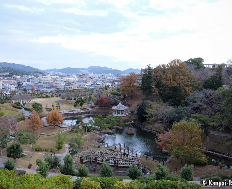 Himeji, Nagoyama Cemetery, panoramic view on the city 2 Himeji, Nagoyama Cemetery, panoramic view on the city 2