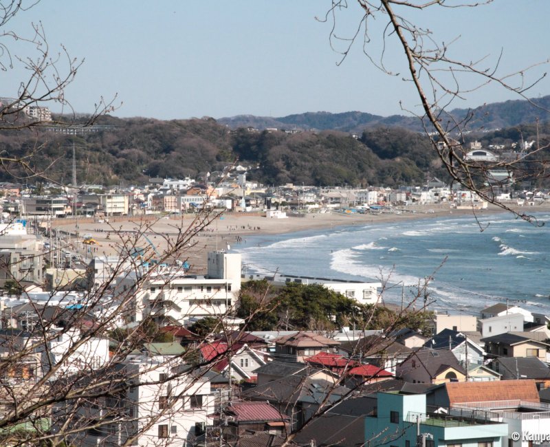 Hase-dera (Kamakura), View on Sagami Bay and Kamakura