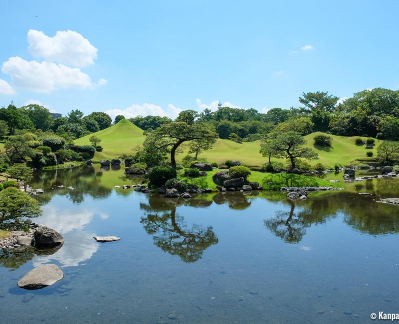 Miniature Mount Fuji in Suizen-ji Joju-en traditional Japanese garden in Kumamoto Miniature Mount Fuji in Suizen-ji Joju-en traditional Japanese garden in Kumamoto
