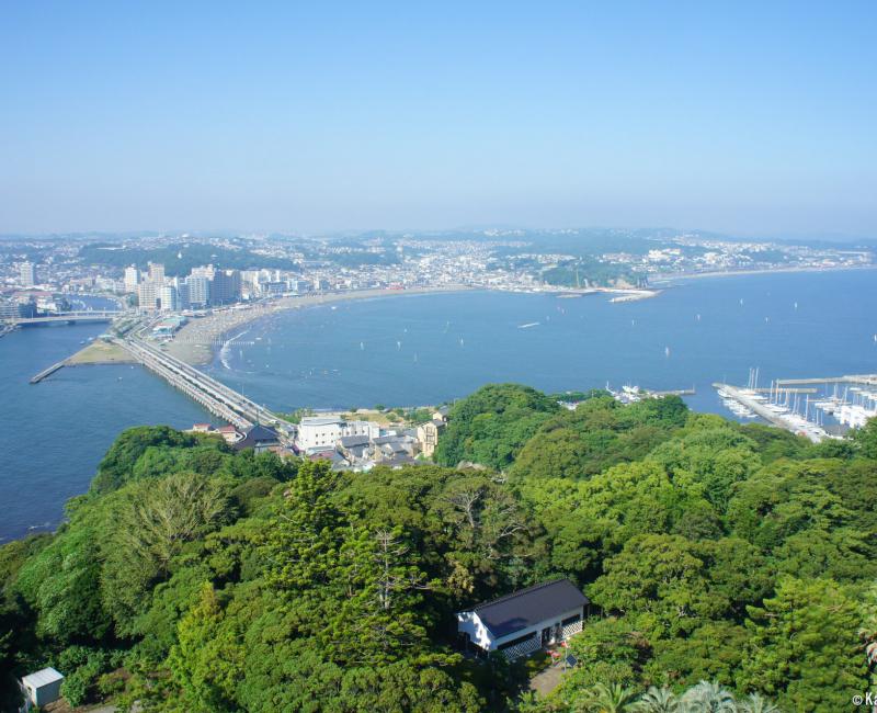Samuel Cocking Garden (Enoshima), Panorama from Sea Candle Tower 3