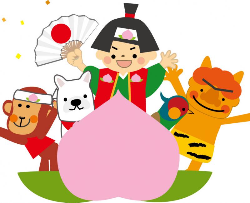 Legend of Momotaro, Momotaro and friends, the demon and the peach