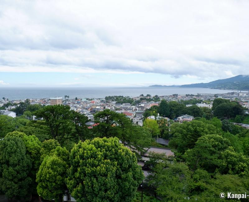 Odawara, View on Sagami Bay from the castle's keep observatory Odawara, View on Sagami Bay from the castle's keep observatory