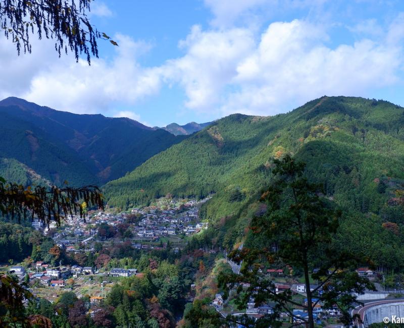 View on Hatonosu Valley and Japanese houses