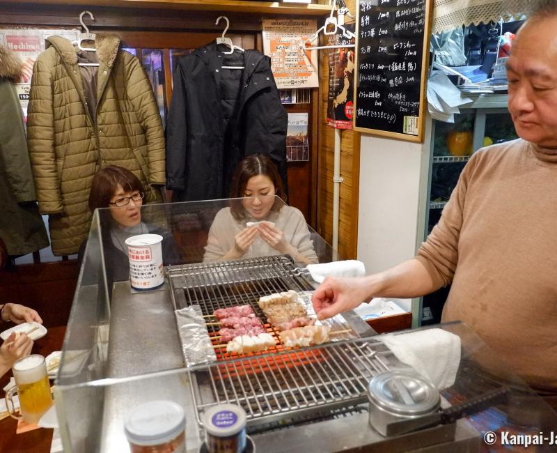 Hachinohe (Aomori), Skewers eatery in the Yokocho alley Hachinohe (Aomori), Skewers eatery in the Yokocho alley