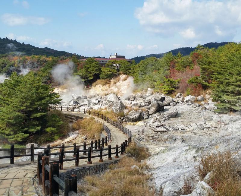 Unzen Jigoku (Kyushu), Walking path in Mount Unzen's Hells