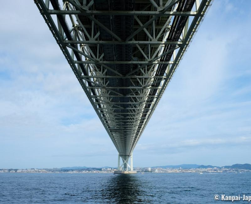 Awaji, View on the bridge Akashi Kaikyo-Ohashi from Michi-no-Eki Awaji Awaji, View on the bridge Akashi Kaikyo-Ohashi from Michi-no-Eki Awaji