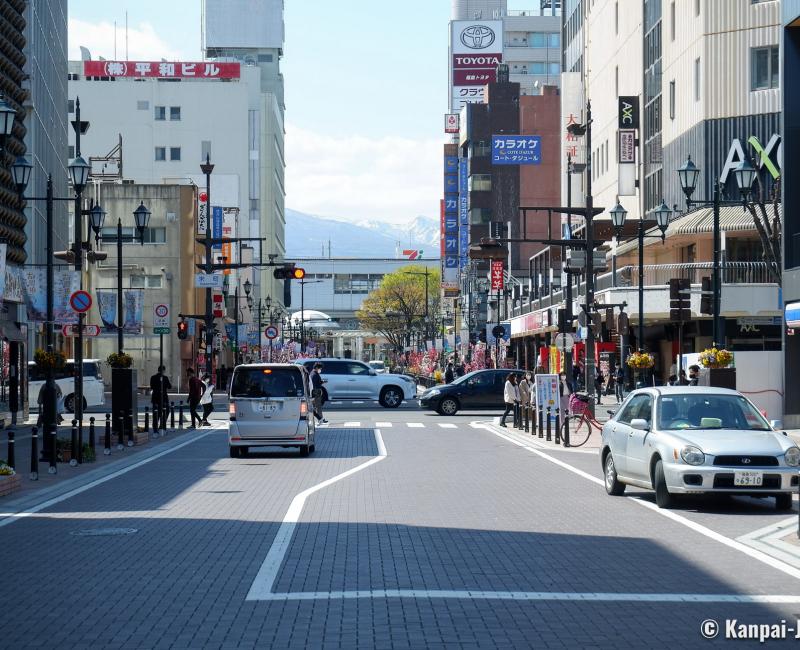 Fukushima City (Tohoku), An avenue in the surroundings of the JR station