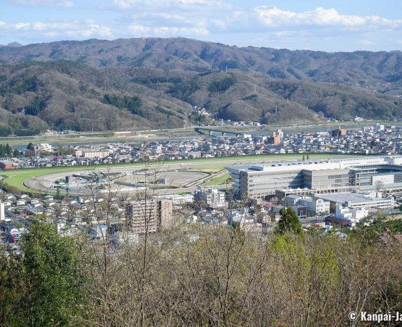 Fukushima City (Tohoku), Fukushima Racecourse viewed from Mount Shinobu