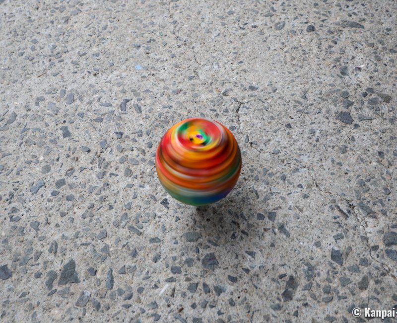 A spinning Sasebo top A spinning Sasebo top